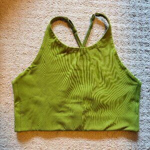 Girlfriend Collective Topanga Crossback Bra Ivy Medium